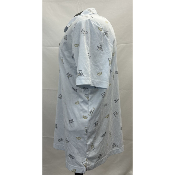 Travis Mathew Polo Shirt Mens Large White Truly Hard Seltzer Golf Performance FS - Picture 4 of 11